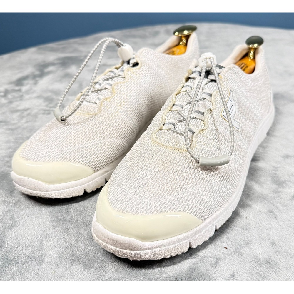 Propet Travel Walker Shoes Womens 11 M White Mesh Bungee Lace Comfort